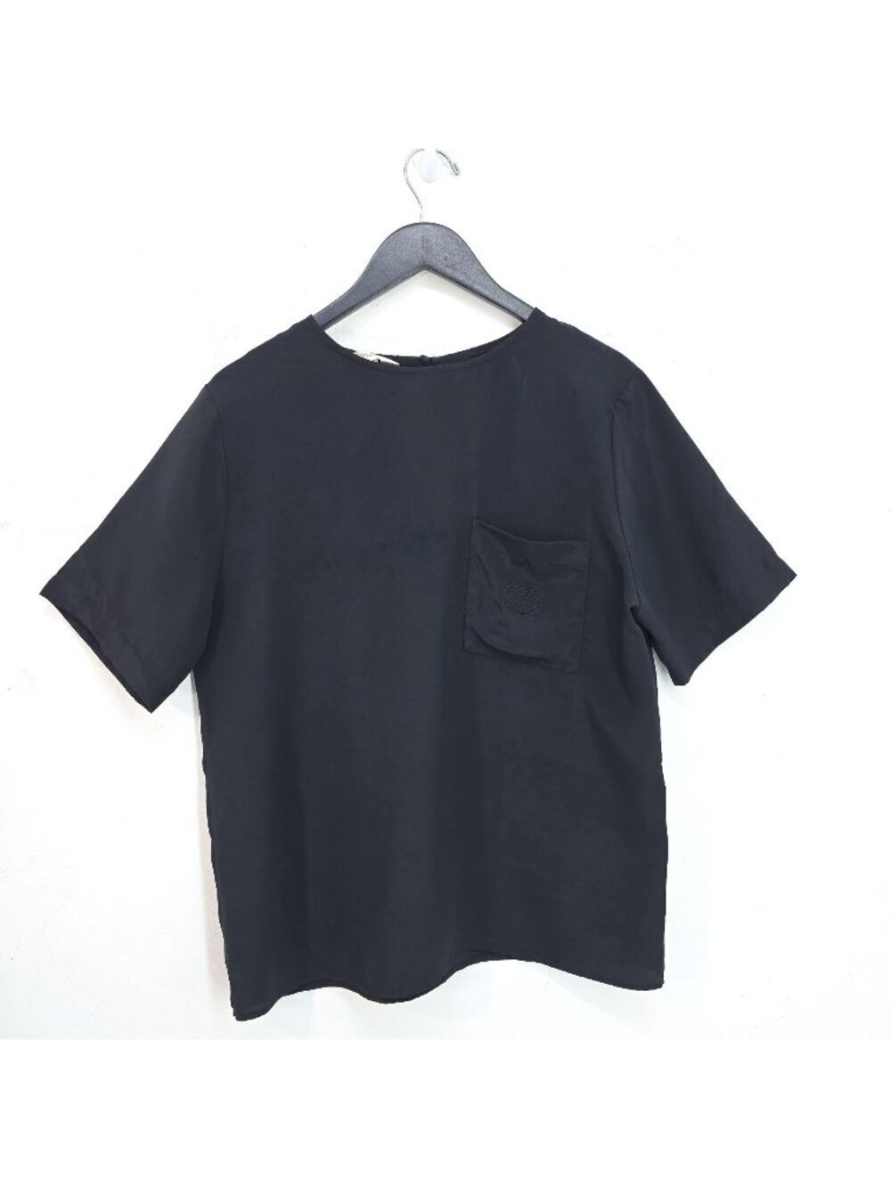 VTG 90s Black Fashion Attitude Silky Soft Black Tee Women Size 14